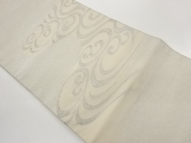 JAPANESE KIMONO / SPELL : ABSTRACT FLOWING WATER PATTERN WOVEN NAGOYA 